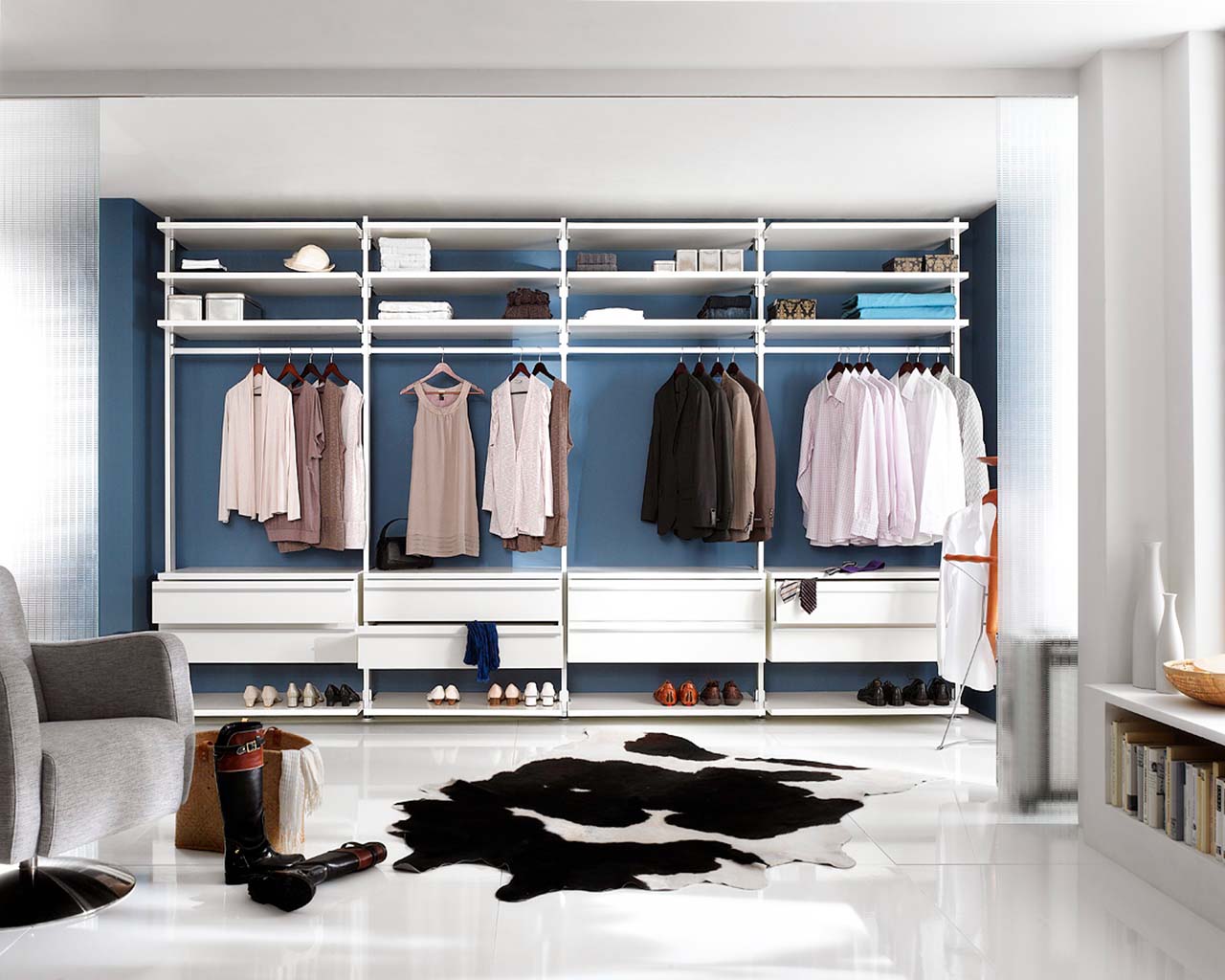 Begehbarer Kleiderschrank PASO in 3 Varianten