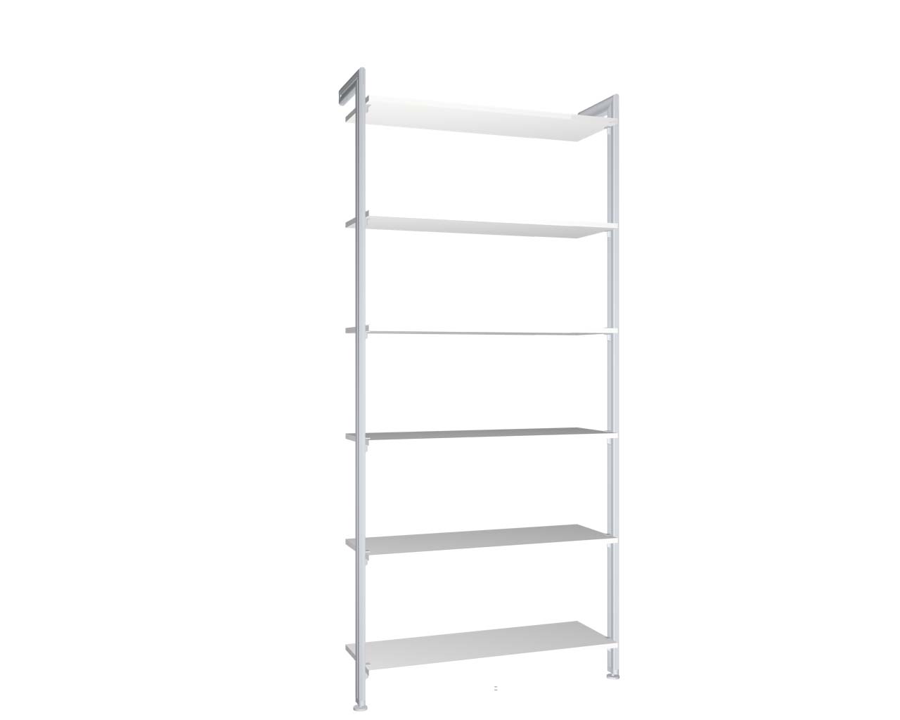 Modul 5 - Regalsystem Boden-Wand-Montage | BxHxT: 107,5 x 229 x 36 cm