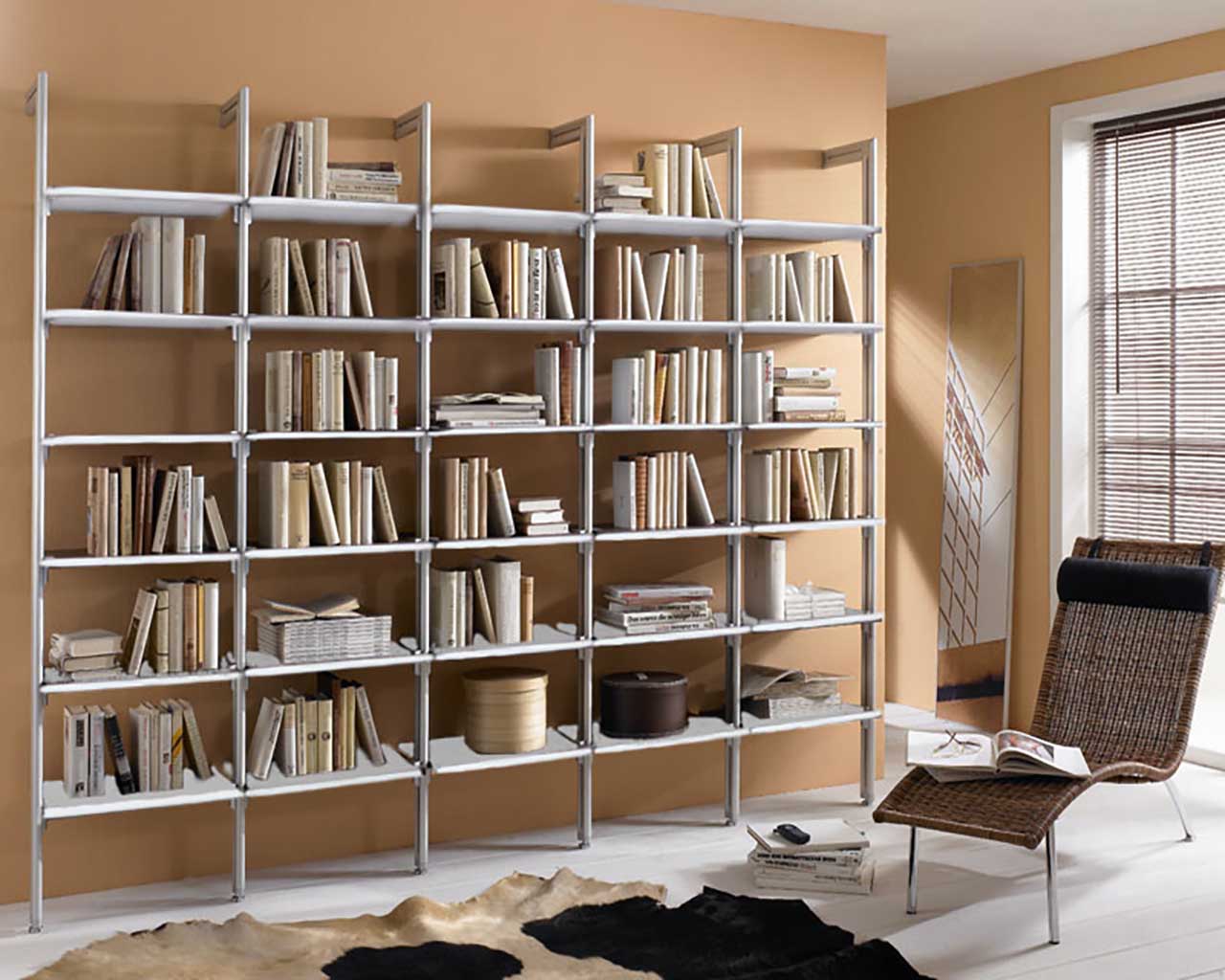 Bücherregal LIBERTY - Regalsystem mit Holz- oder Glasböden
