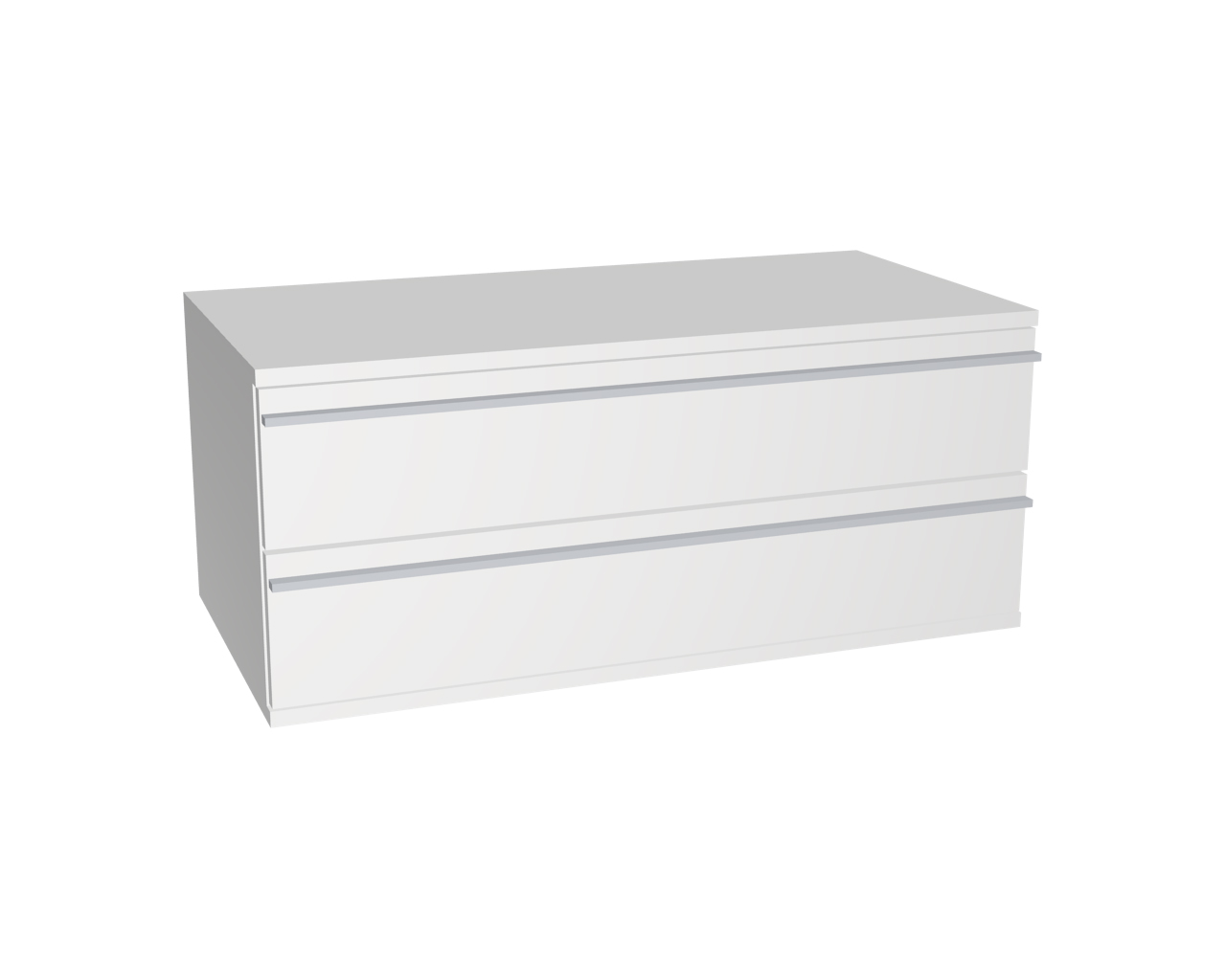 Schrankelement mit 2 Schubladen | Weiß