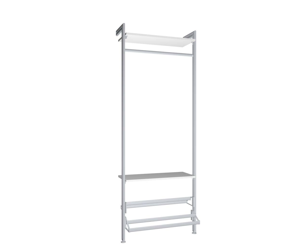 Modul 4 - Regalsystem Boden-Wand-Montage | BxHxT: 87,5 x 229 x 36 cm