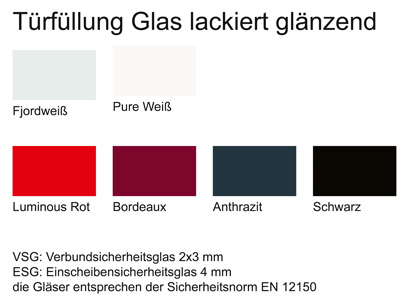 Türfüllungen Glas lackiert glänzend Schiebetürfüllungen Glas lackiert glänzend
