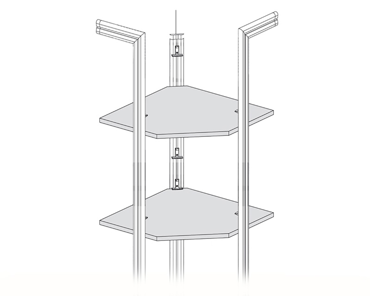 Halbprofil zur Stabilisierung von Eckböden Länge 210 cm Halbprofil zur Stabilisierung von Eckböden Länge 210 cm