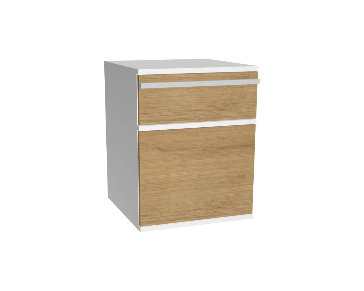 2er Schrankelement mit 1 Schublade + 1 Tür | Wildeiche 2er Schrankelement mit 1 Schublade + 1 Tür | Wildeiche