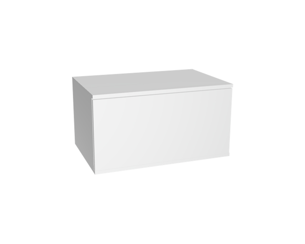 Klappenschrank grifflos | Weiß