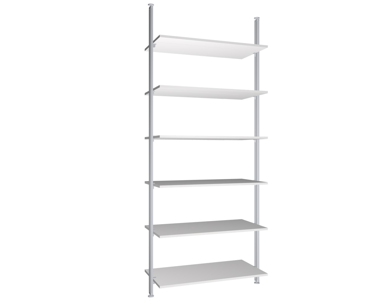 Modul 5 - Regalsystem Boden-Decken-Montage | BxHxT: 107,5 x 295 x 50 cm