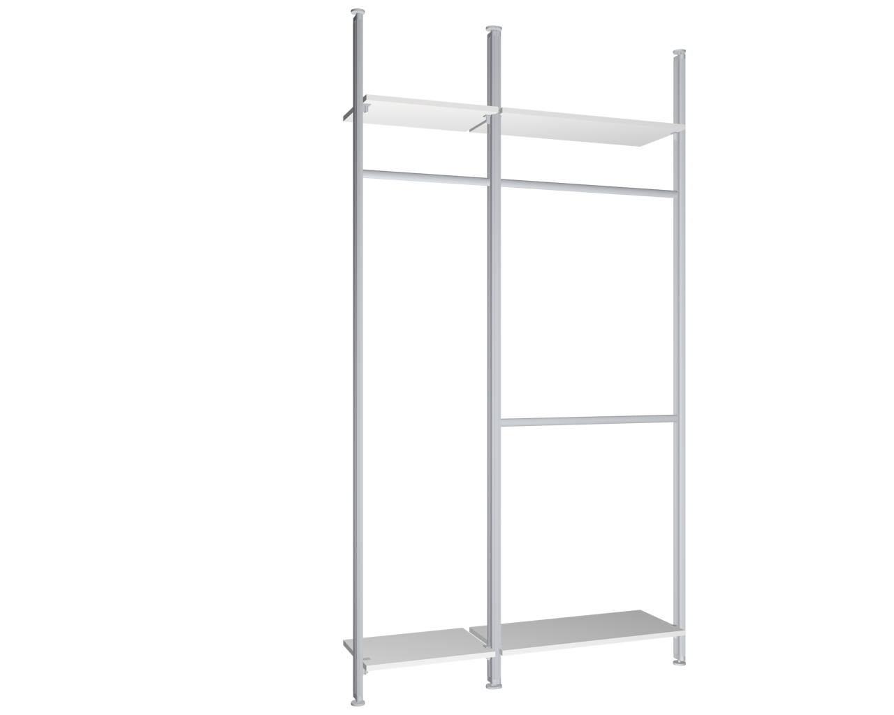 Modul 10 - Regalsystem Boden-Decke BxHxT 140x295x36cm