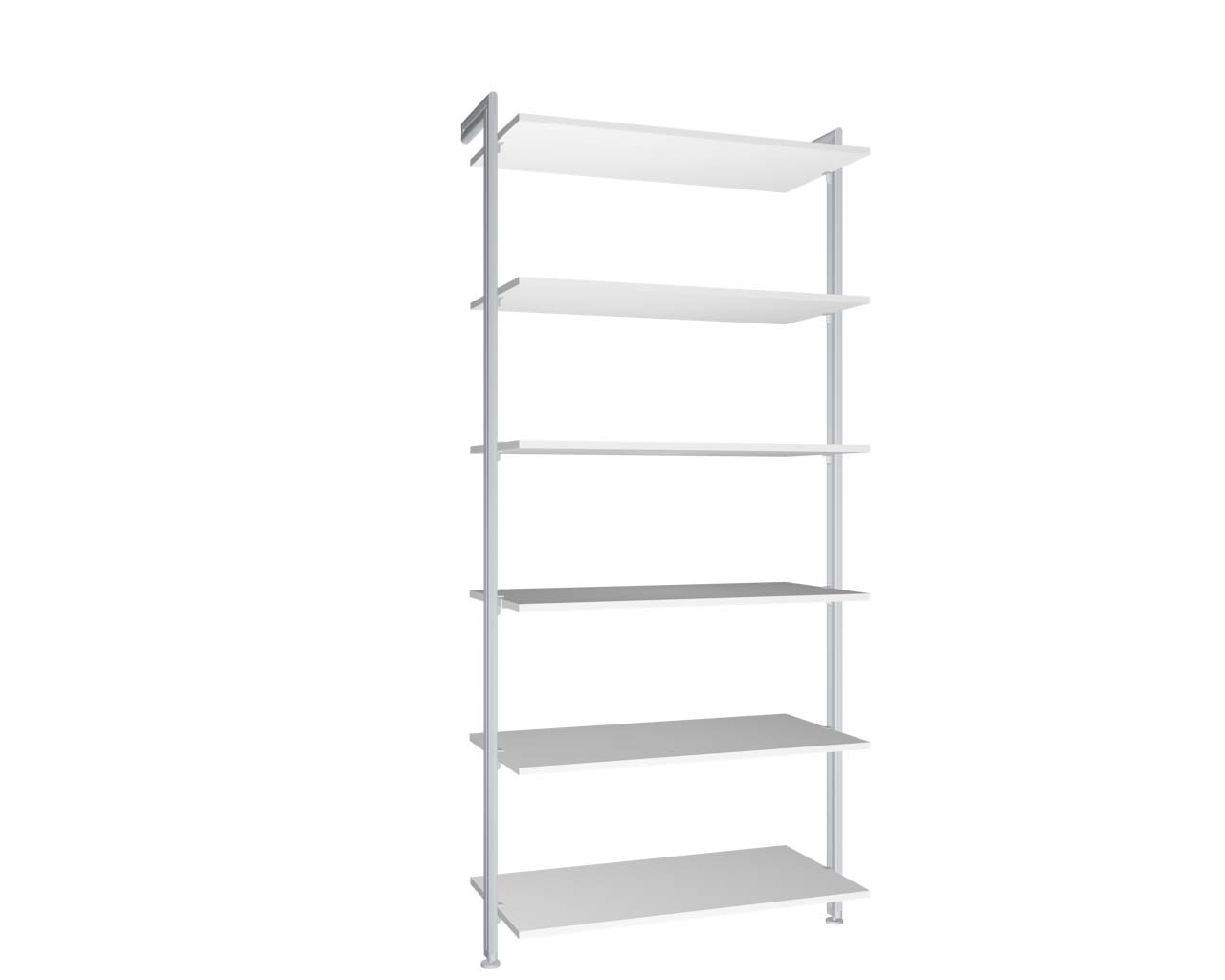 Modul 5 - Regalsystem Boden-Wand-Montage | BxHxT: 107,5 x 229 x 50 cm