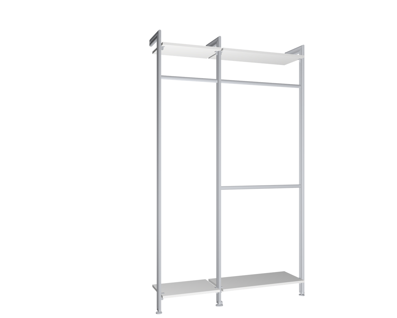 Modul 10 - Regalsystem Boden-Wand BxHxT 140x229x36cm