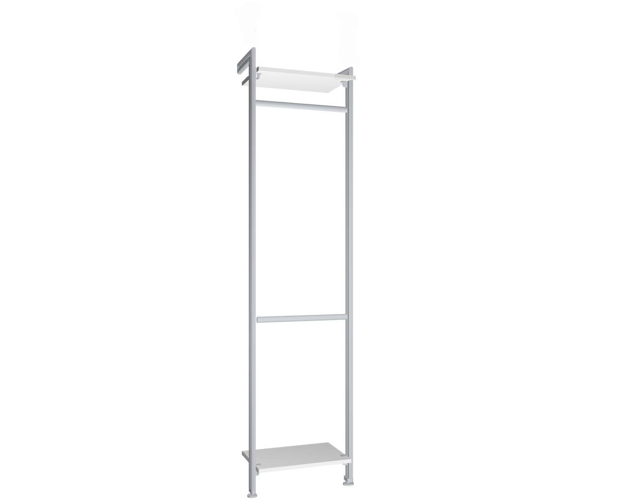 Modul 2 - Regalsystem Boden-Wand BxHxT 57,5x229x36cm