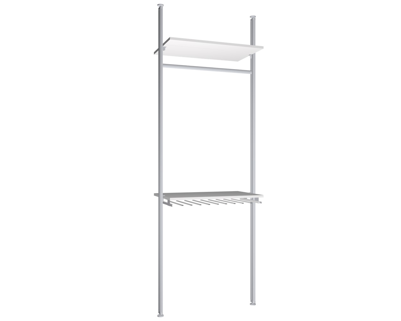 Modul 7 - Regalsystem Boden-Decke BxHxT 87,5x295x50cm