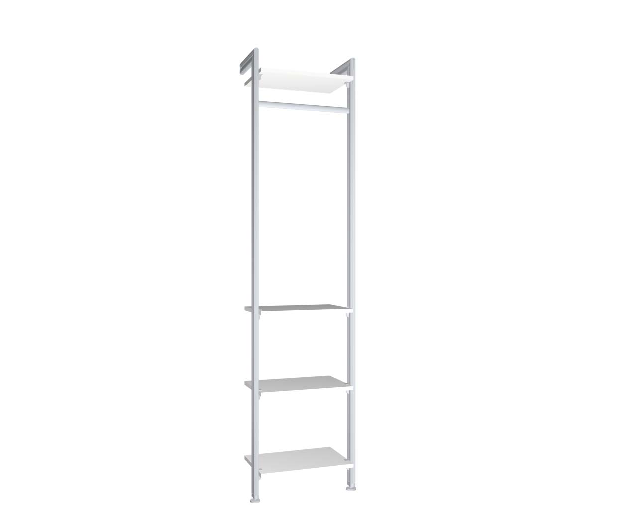 Modul 3 - Regalsystem Boden-Wand BxHxT 57,5x229x36cm