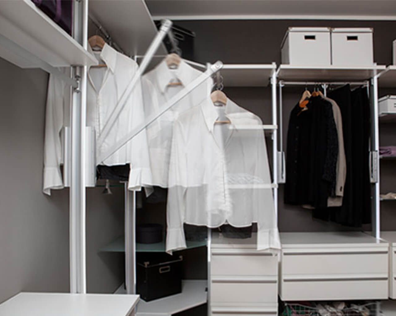 Kleiderlift für begehbaren Kleiderschrank Breite 80,0 cm
