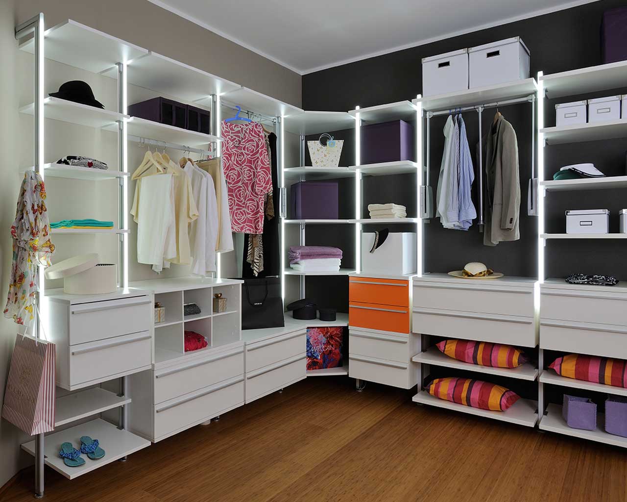 Eckvariante 1 mit 6 Eckböden H 295 x T 36 cm