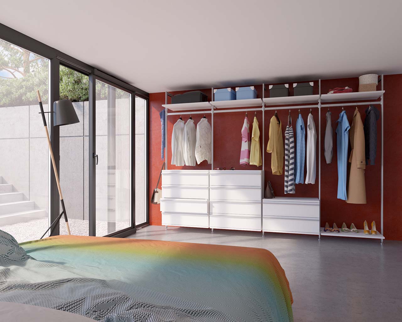Offener Kleiderschrank STAR Breite 415 cm