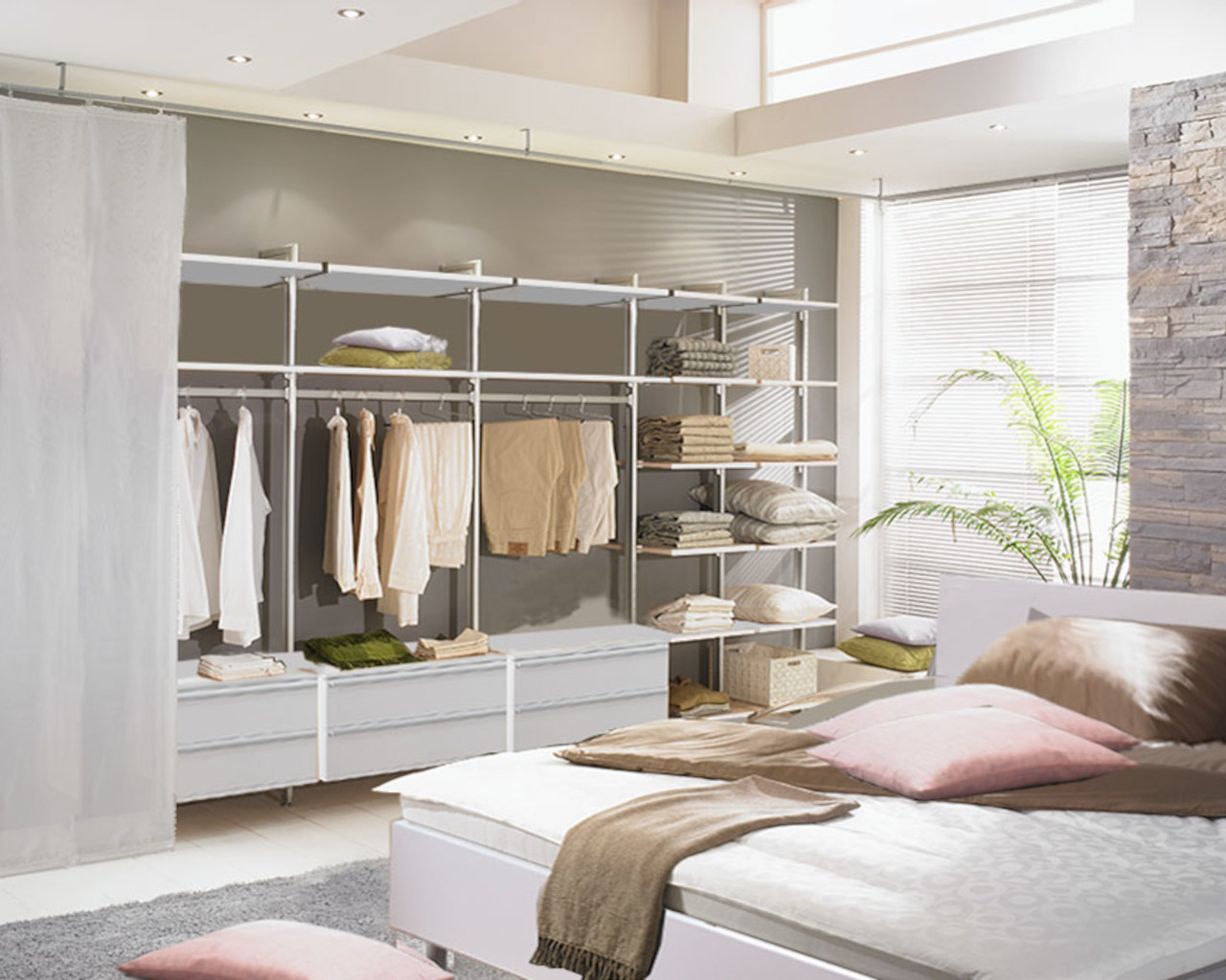 Schlafzimmer: Kleiderschrank PRIMAVERA inkl. Designbett