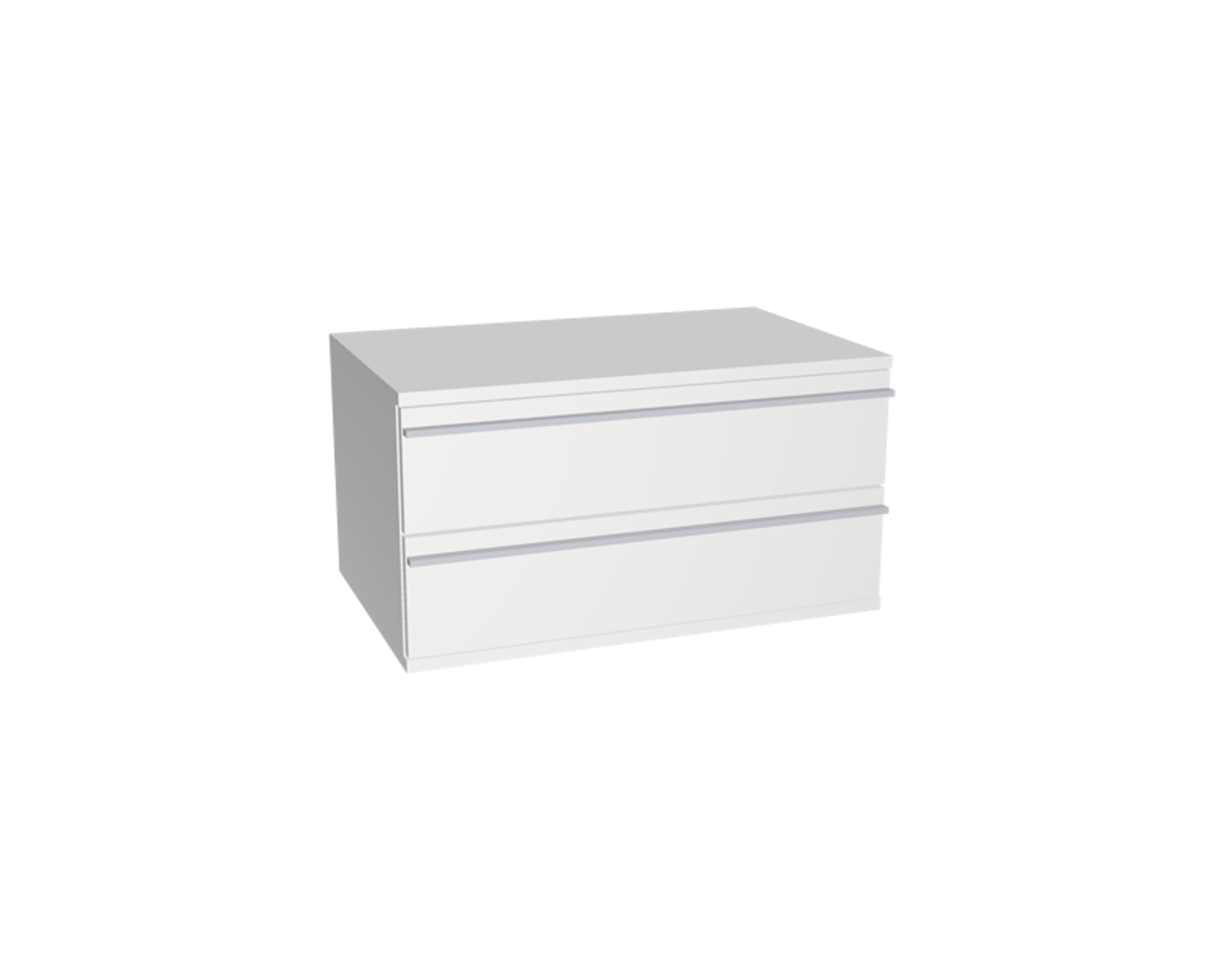 Schrankelement mit 2 Schubladen | Weiß