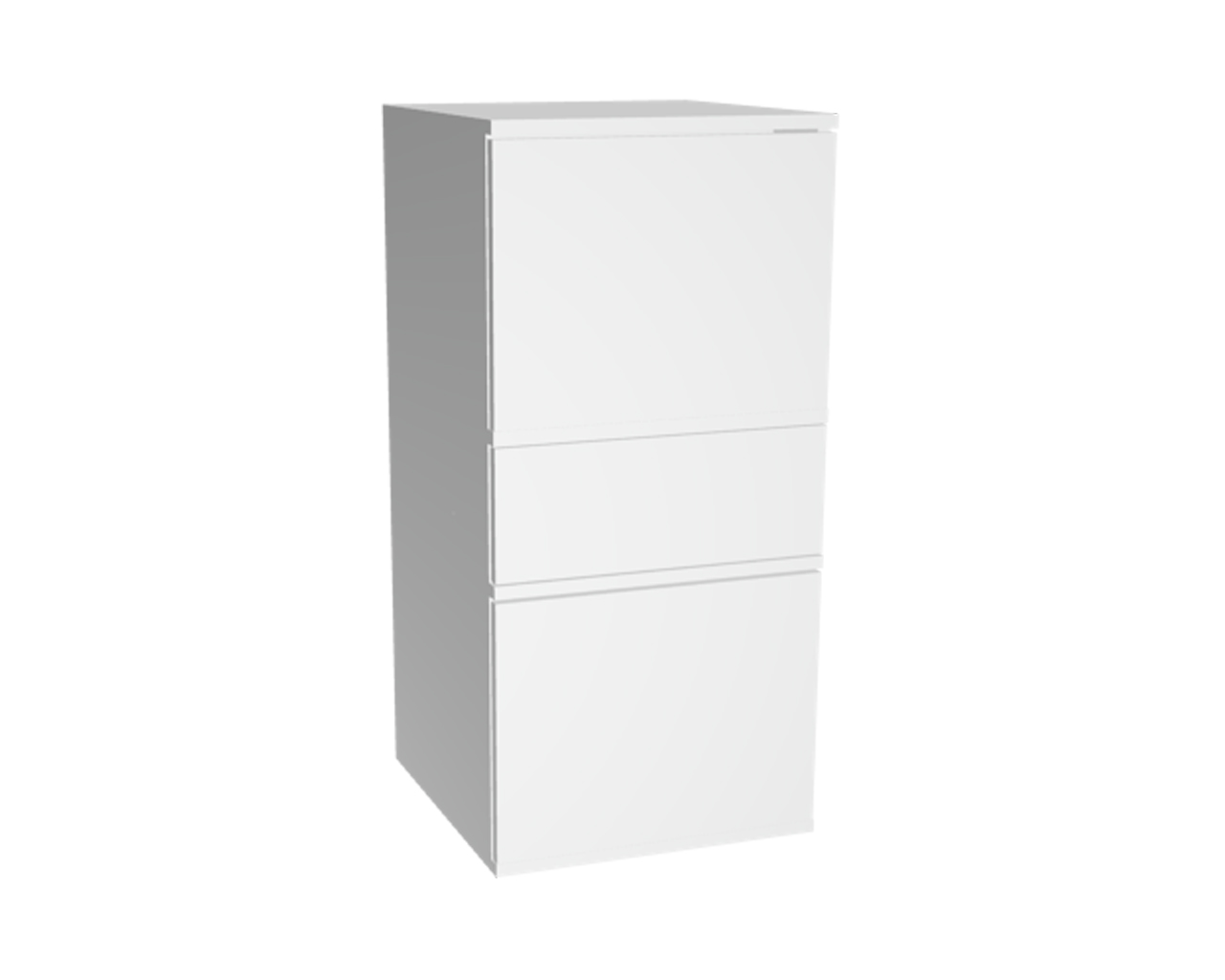 Schrank mit 1 Schublade und 2 Türen | Weiß