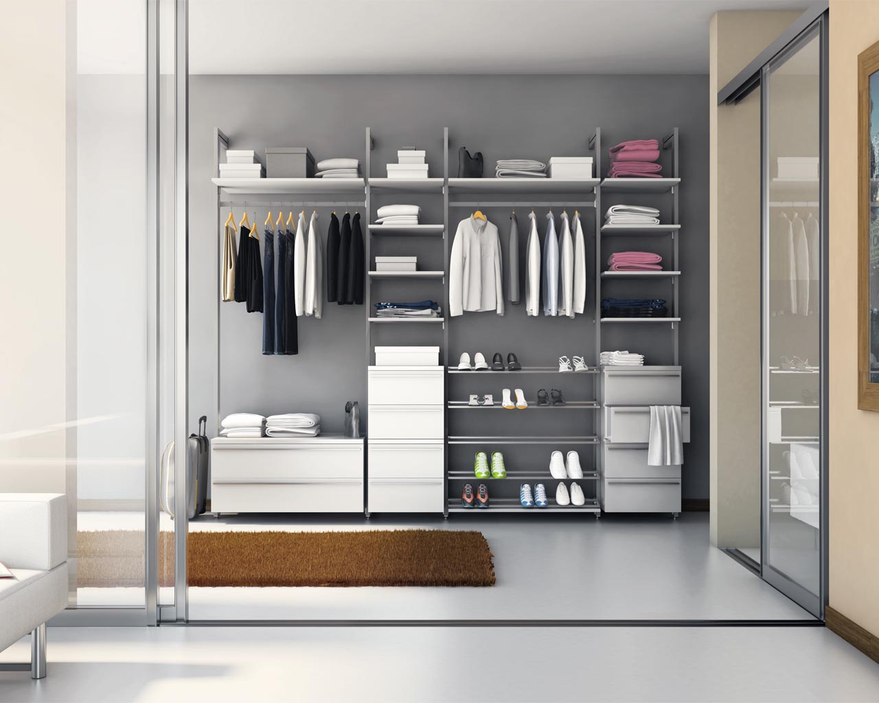 Begehbarer Kleiderschrank ACAPULCO PREMIUM - ohne LED