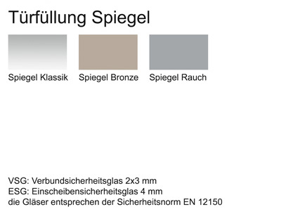 Türfüllungen Spiegel Modell DUO Schiebetürfüllungen Spiegel Modell DUO